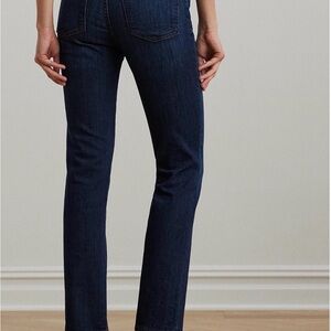 Ralph Lauren Straight-Leg mid rise Jeans in Dark Indigo EUC size 10
